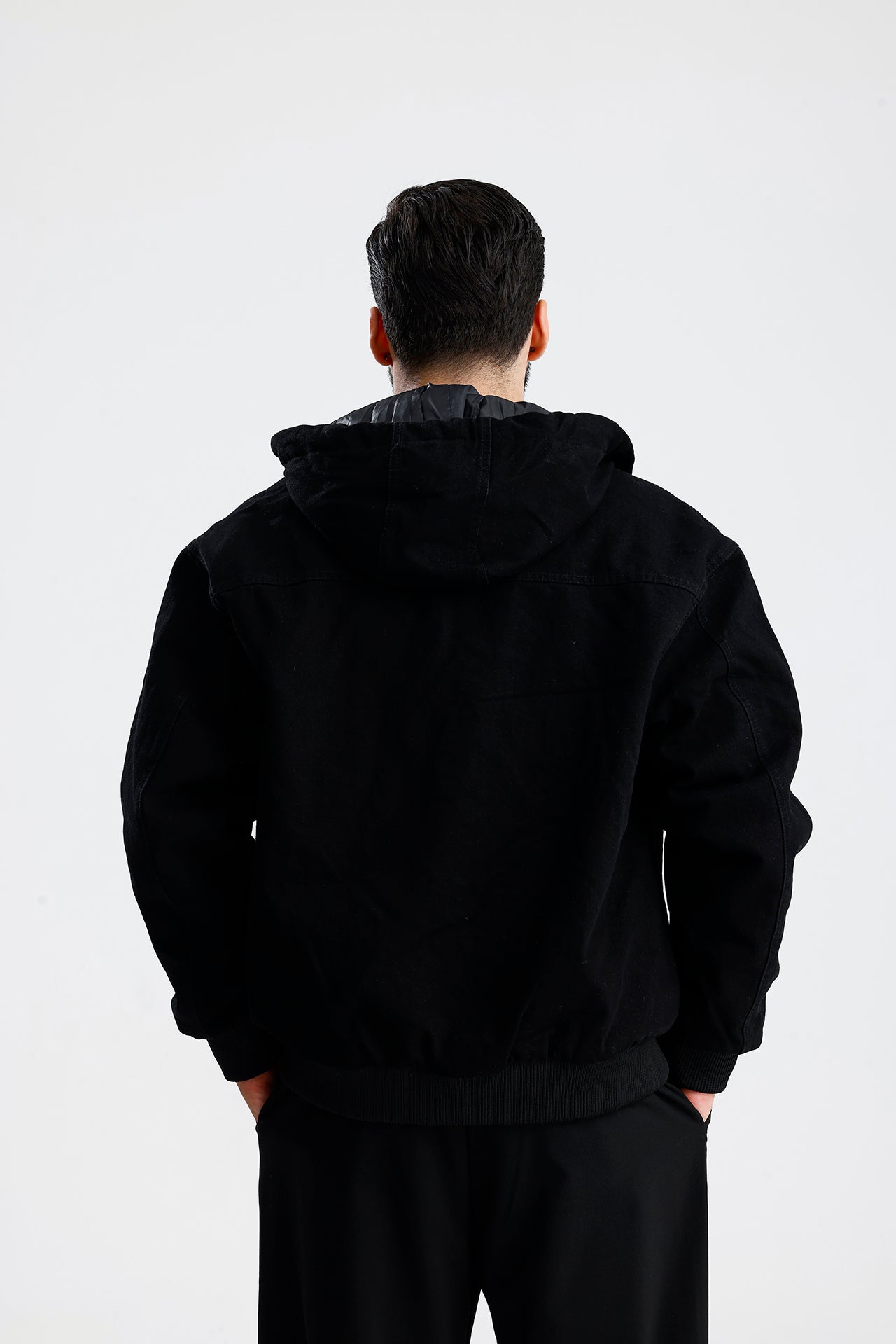 Kapüşonlu Yıkamalı Premium Kot Ceket