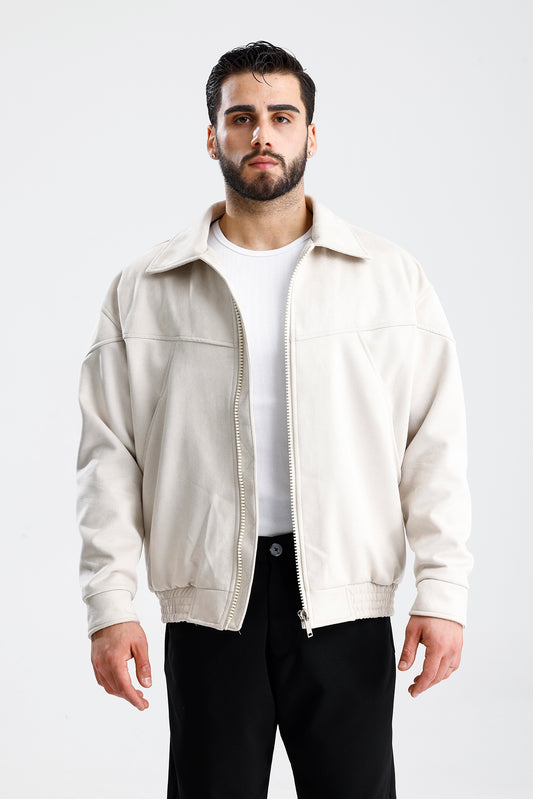Süet Oversize Bomber Ceket