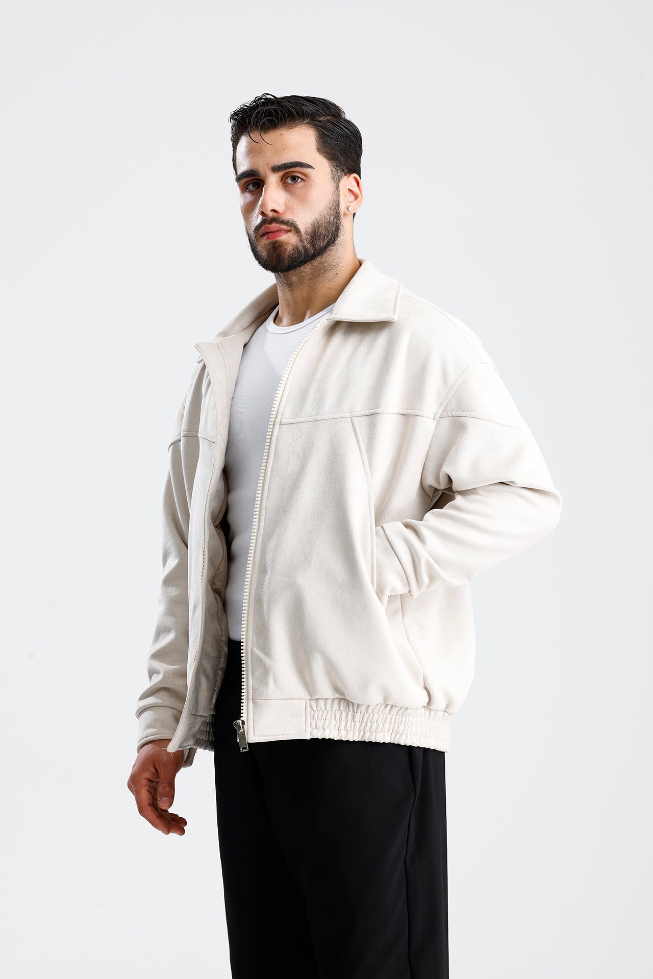 Süet Oversize Bomber Ceket