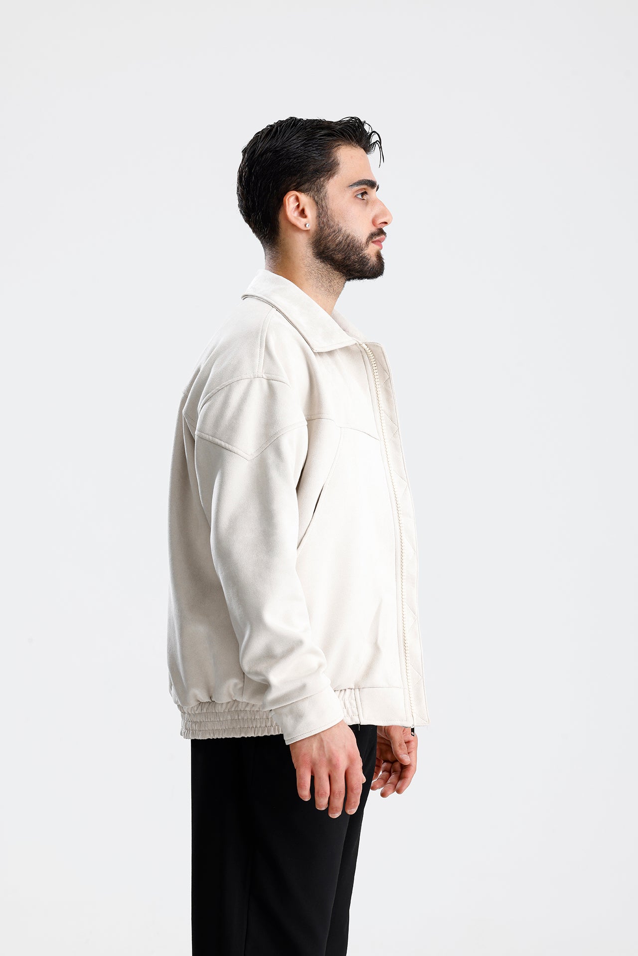 Süet Oversize Bomber Ceket