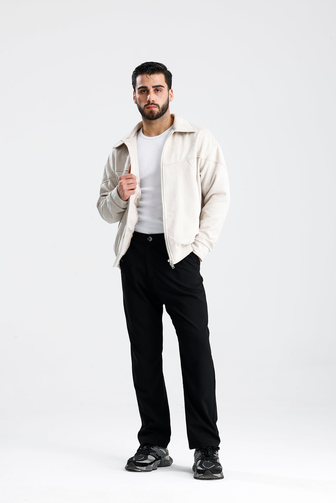 Süet Oversize Bomber Ceket