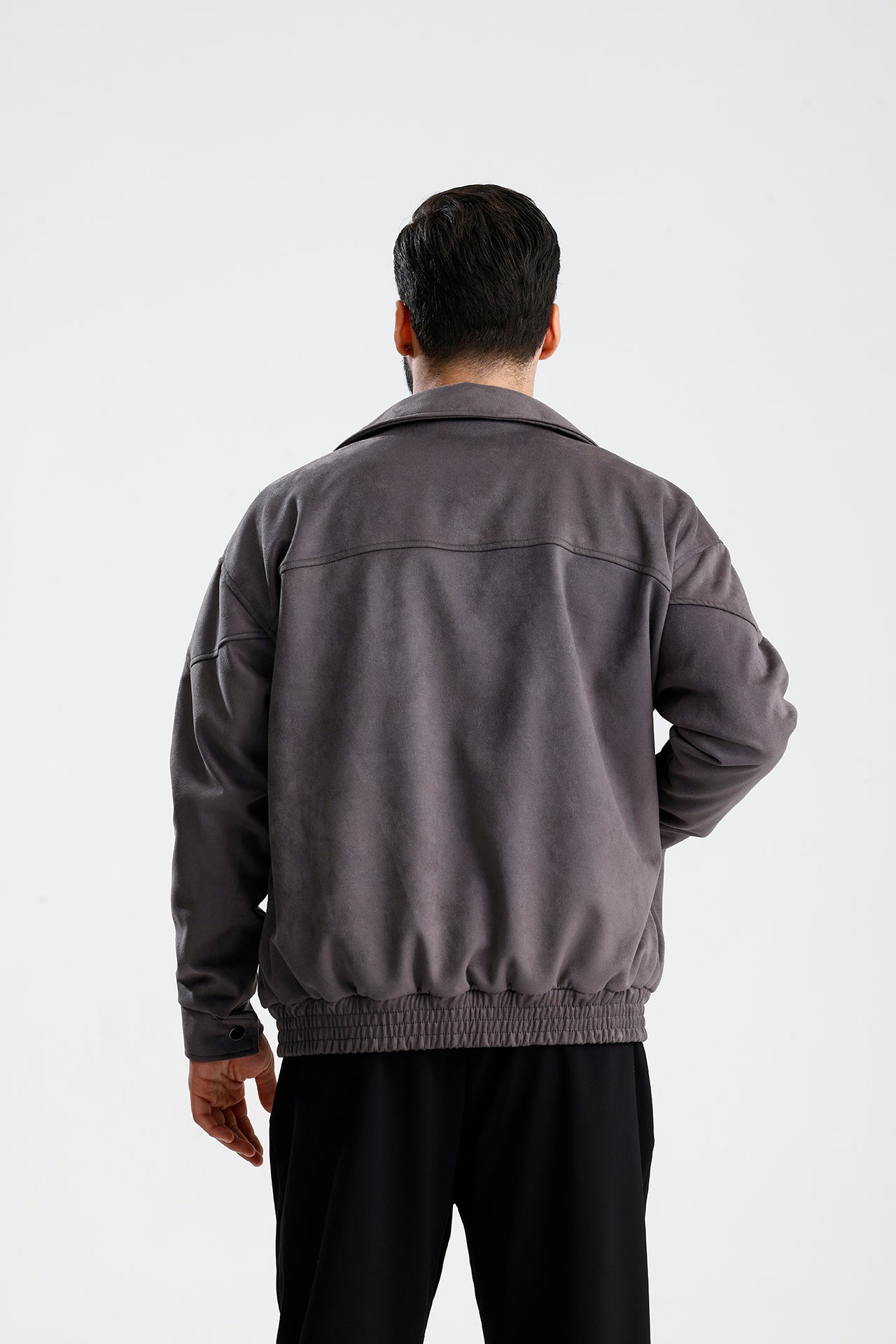 Süet Oversize Bomber Ceket