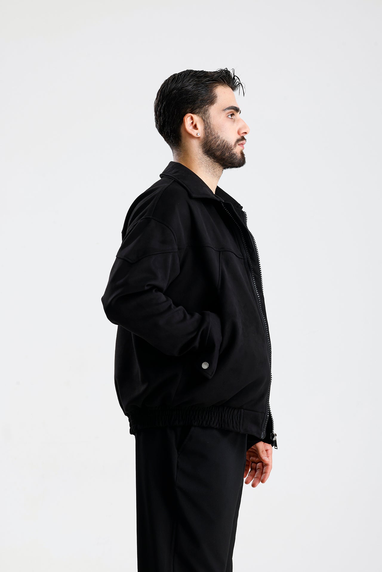 Süet Oversize Bomber Ceket