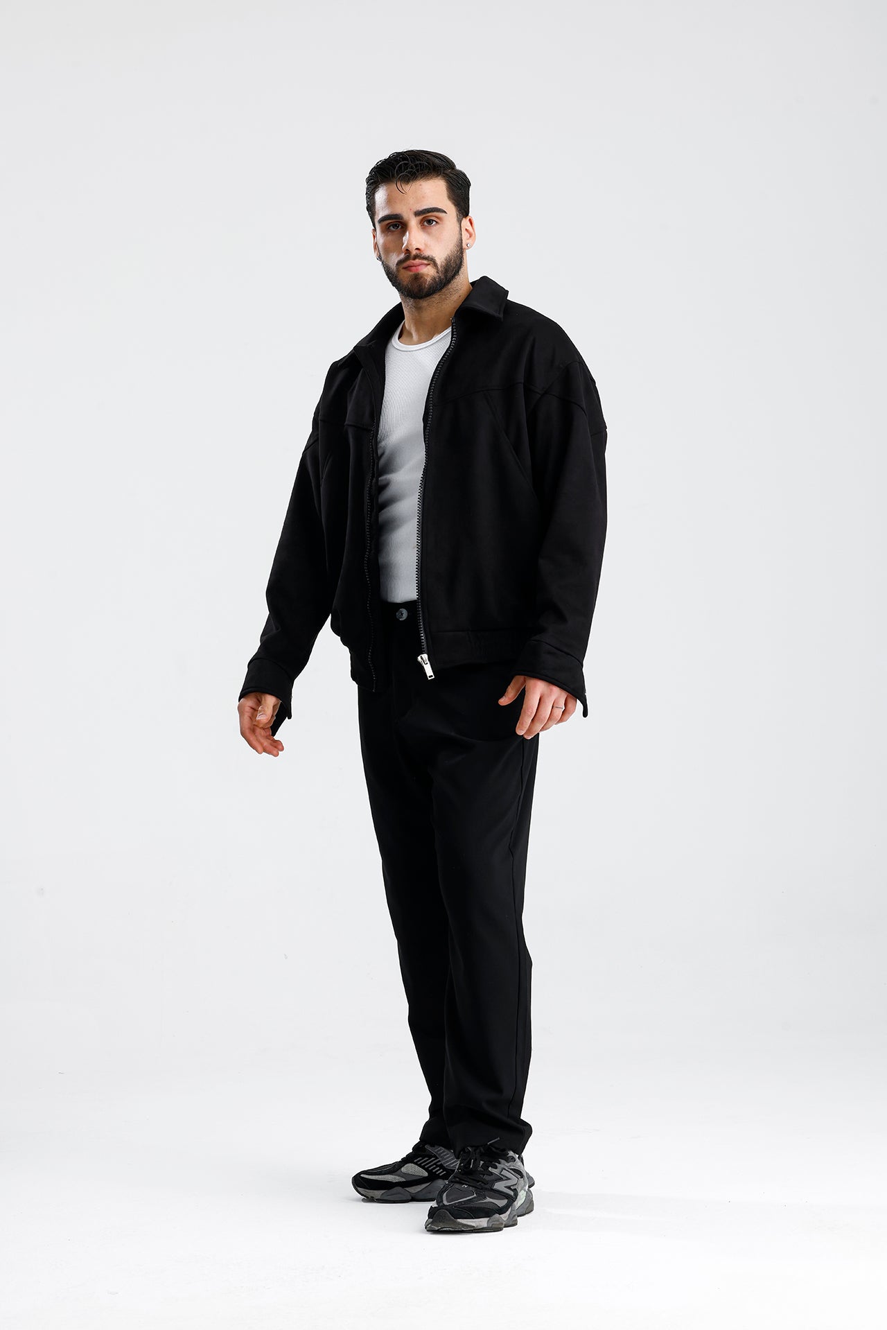 Süet Oversize Bomber Ceket