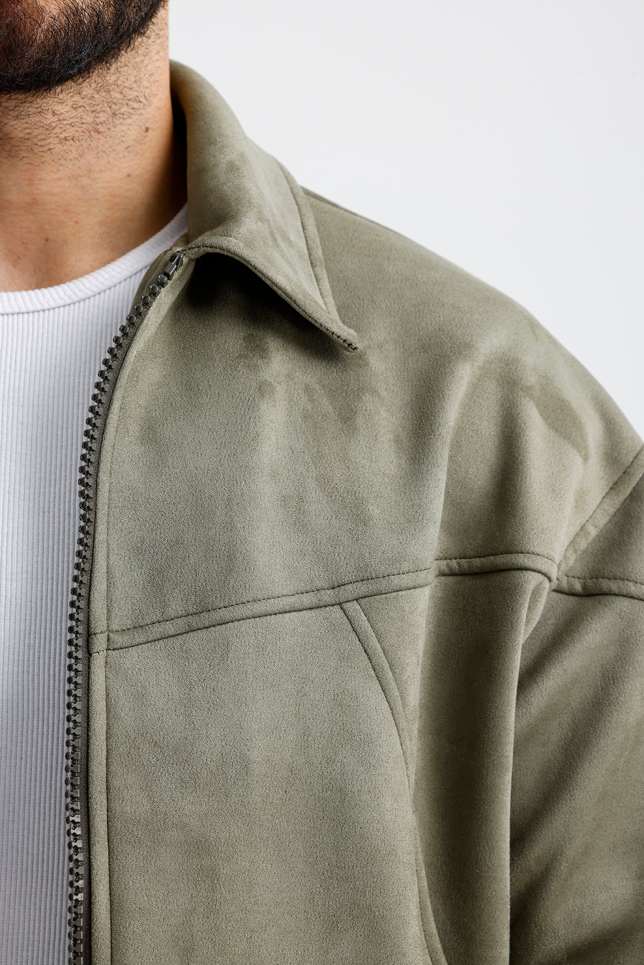 Süet Oversize Bomber Ceket