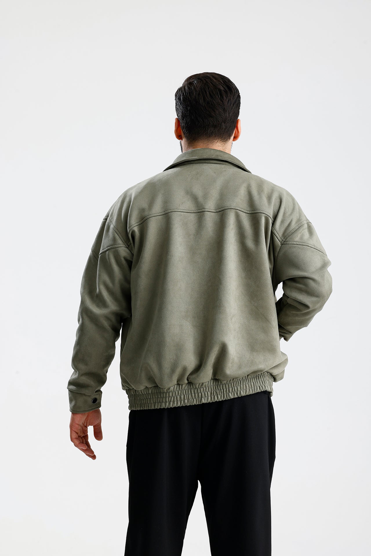 Süet Oversize Bomber Ceket