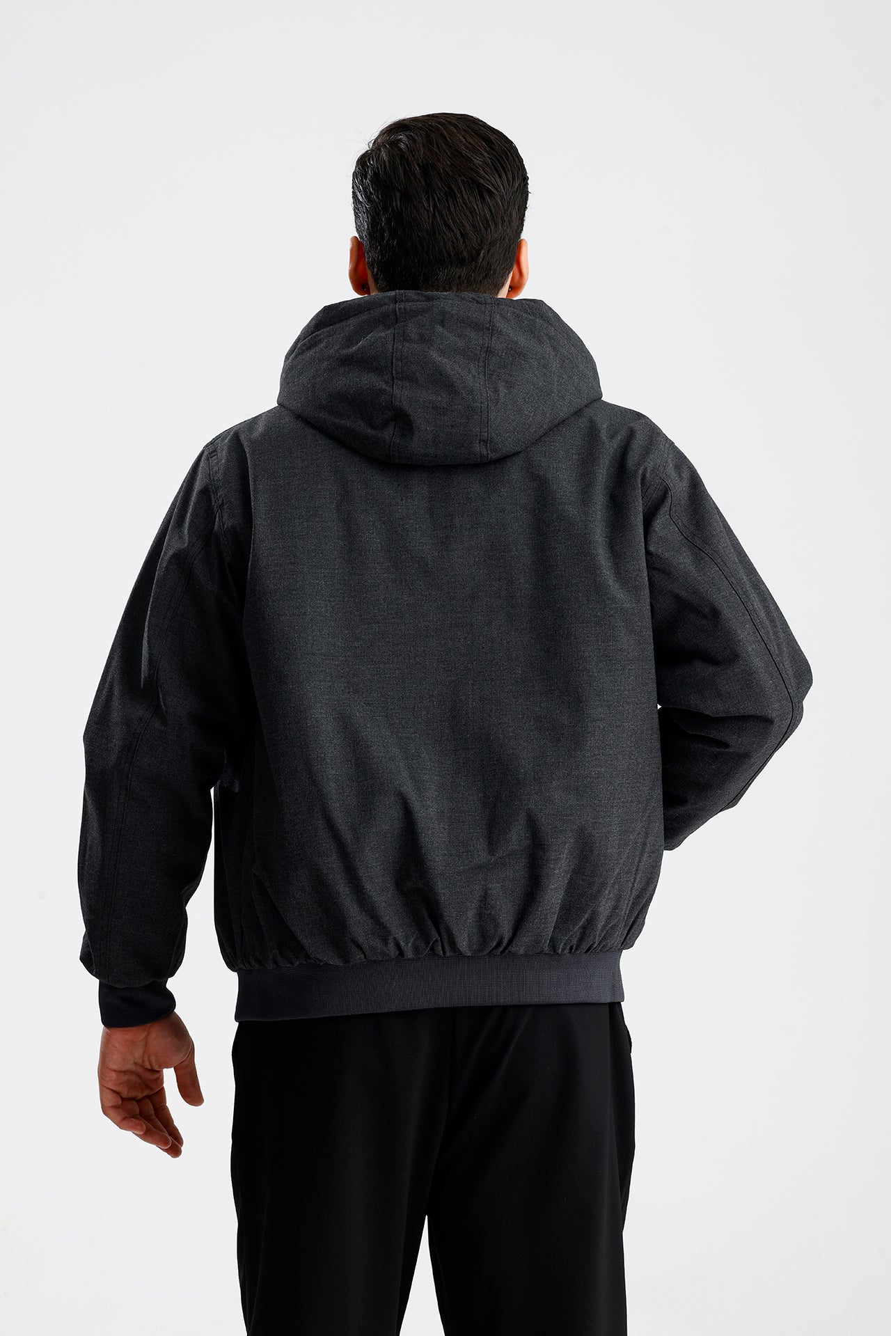 Gabardin Kapüşonlu Oversize Mont