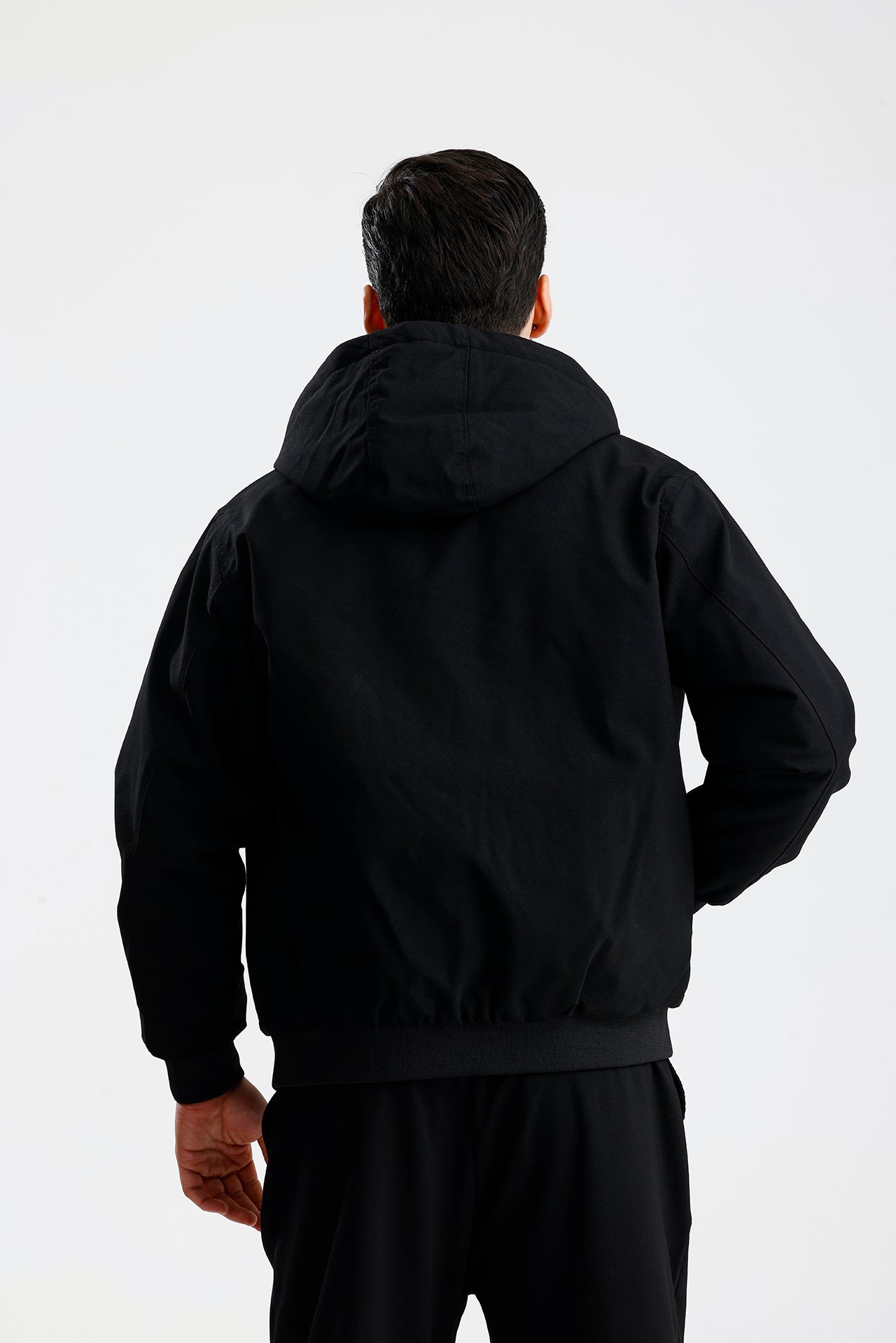 Gabardin Kapüşonlu Oversize Mont