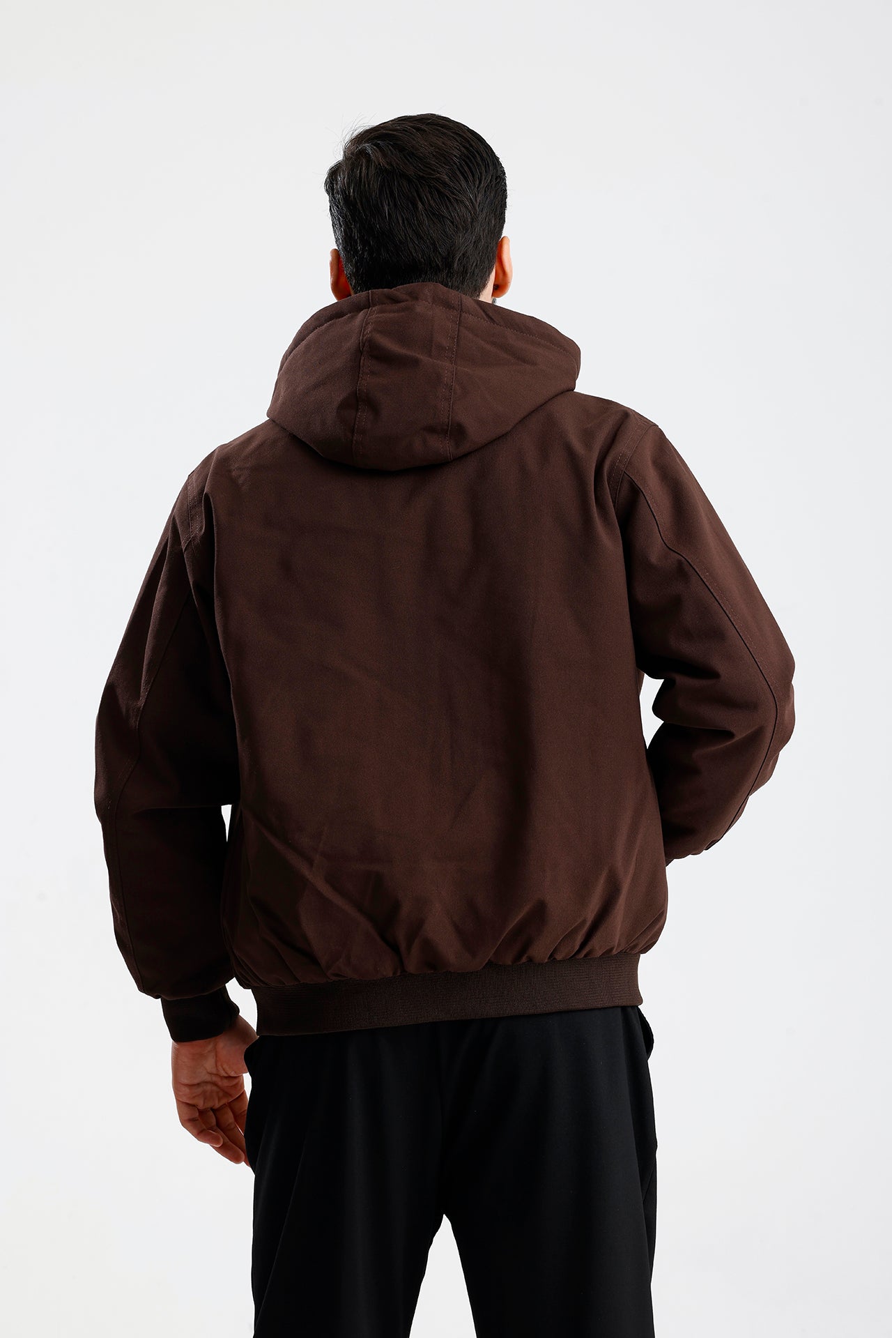 Gabardin Kapüşonlu Oversize Mont