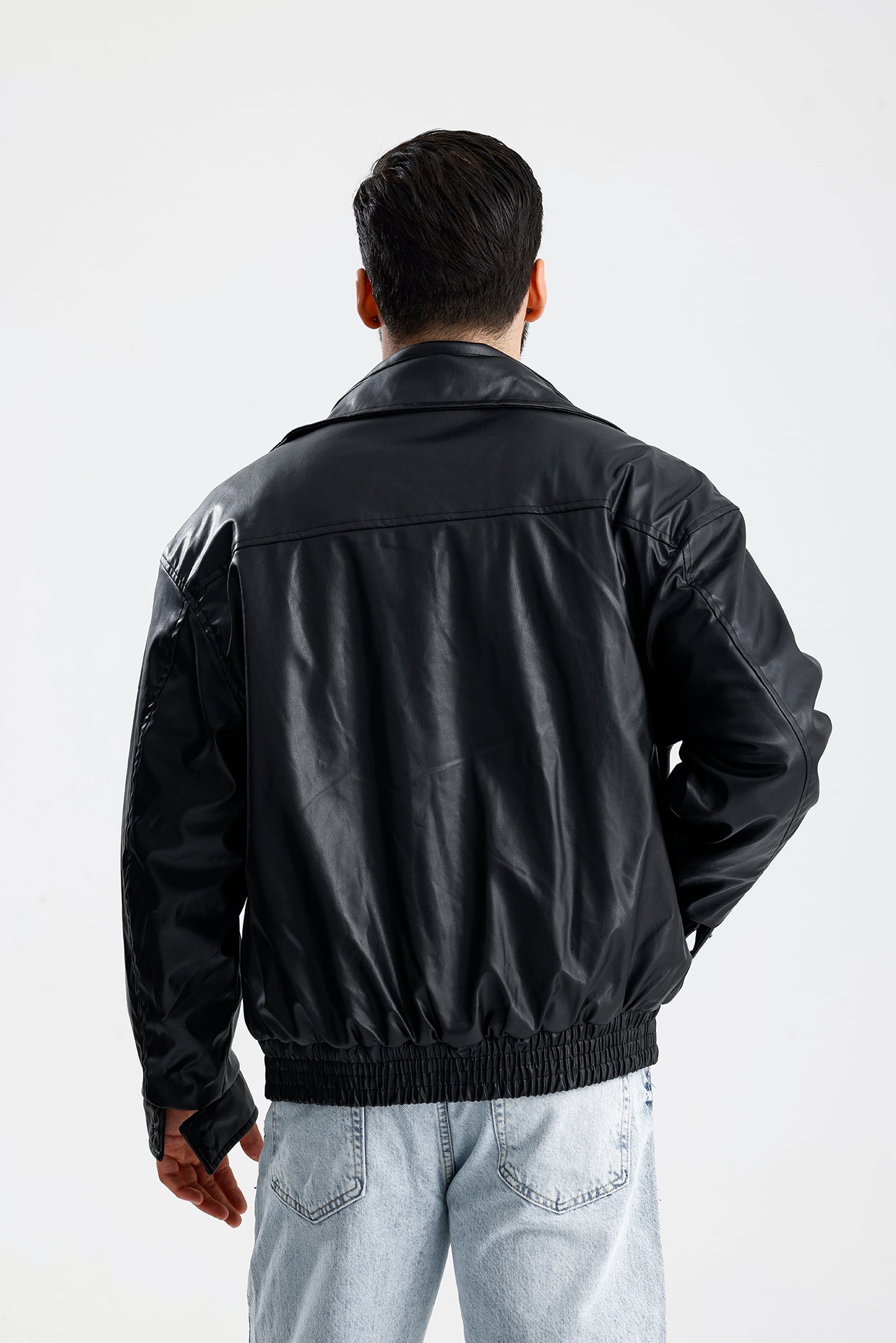 90's Kruvaze Vintage Oversize Bomber Deri Ceket