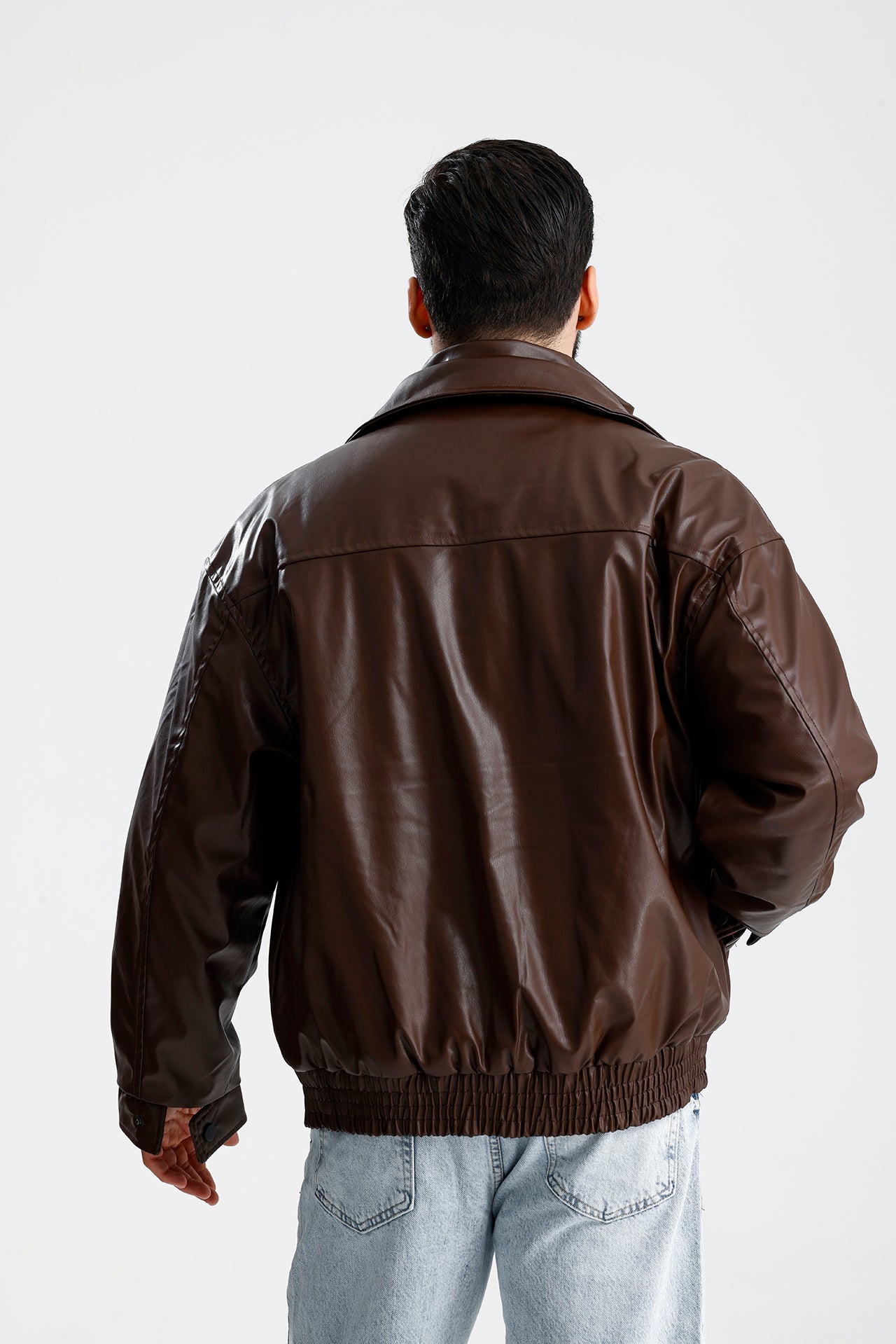 90's Kruvaze Vintage Oversize Bomber Deri Ceket