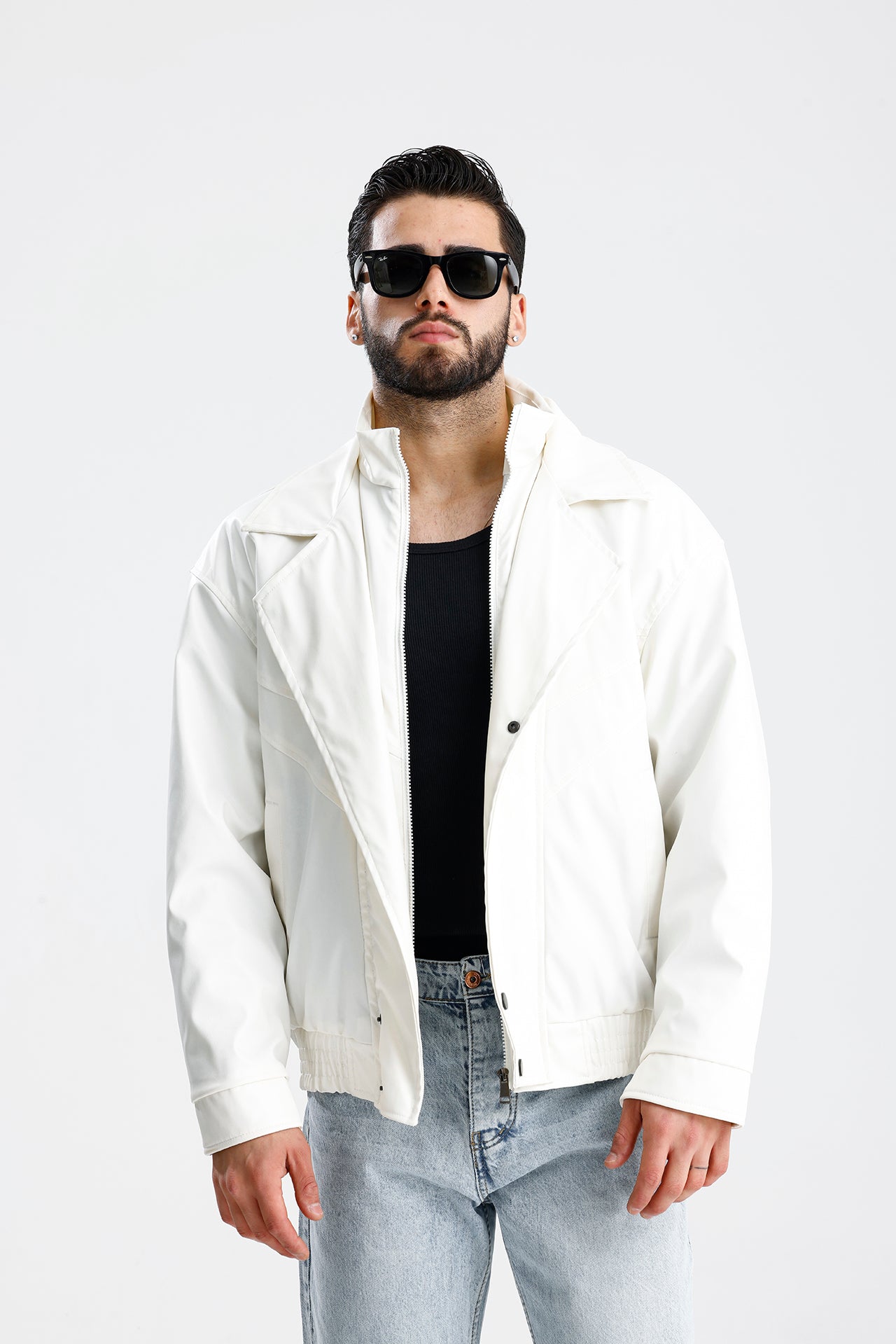 90's Kruvaze Vintage Oversize Bomber Deri Ceket