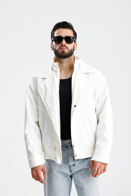 90's Kruvaze Vintage Oversize Bomber Deri Ceket