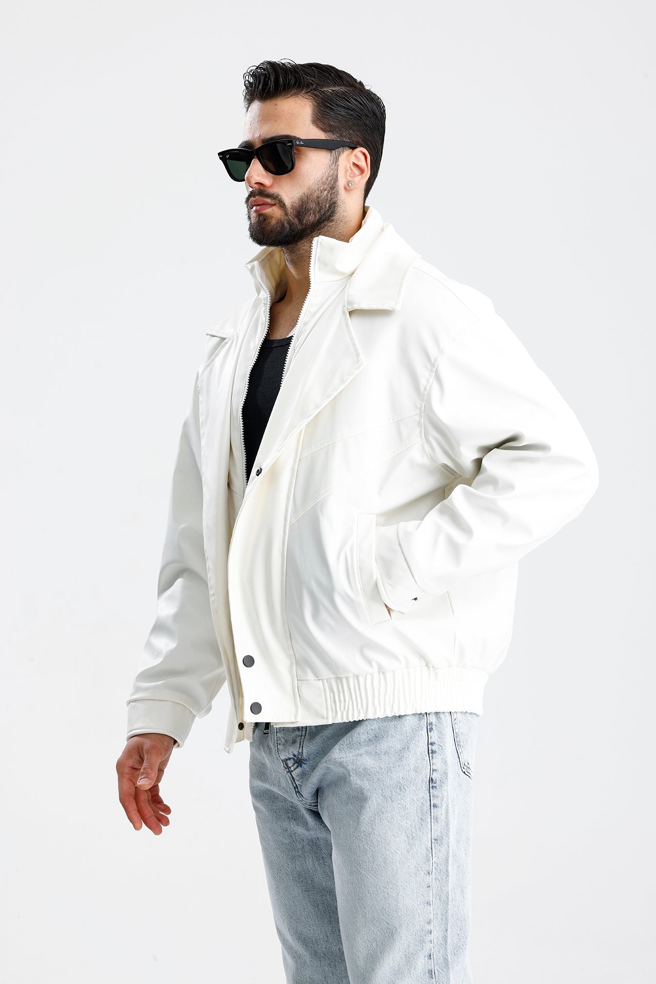 90's Kruvaze Vintage Oversize Bomber Deri Ceket