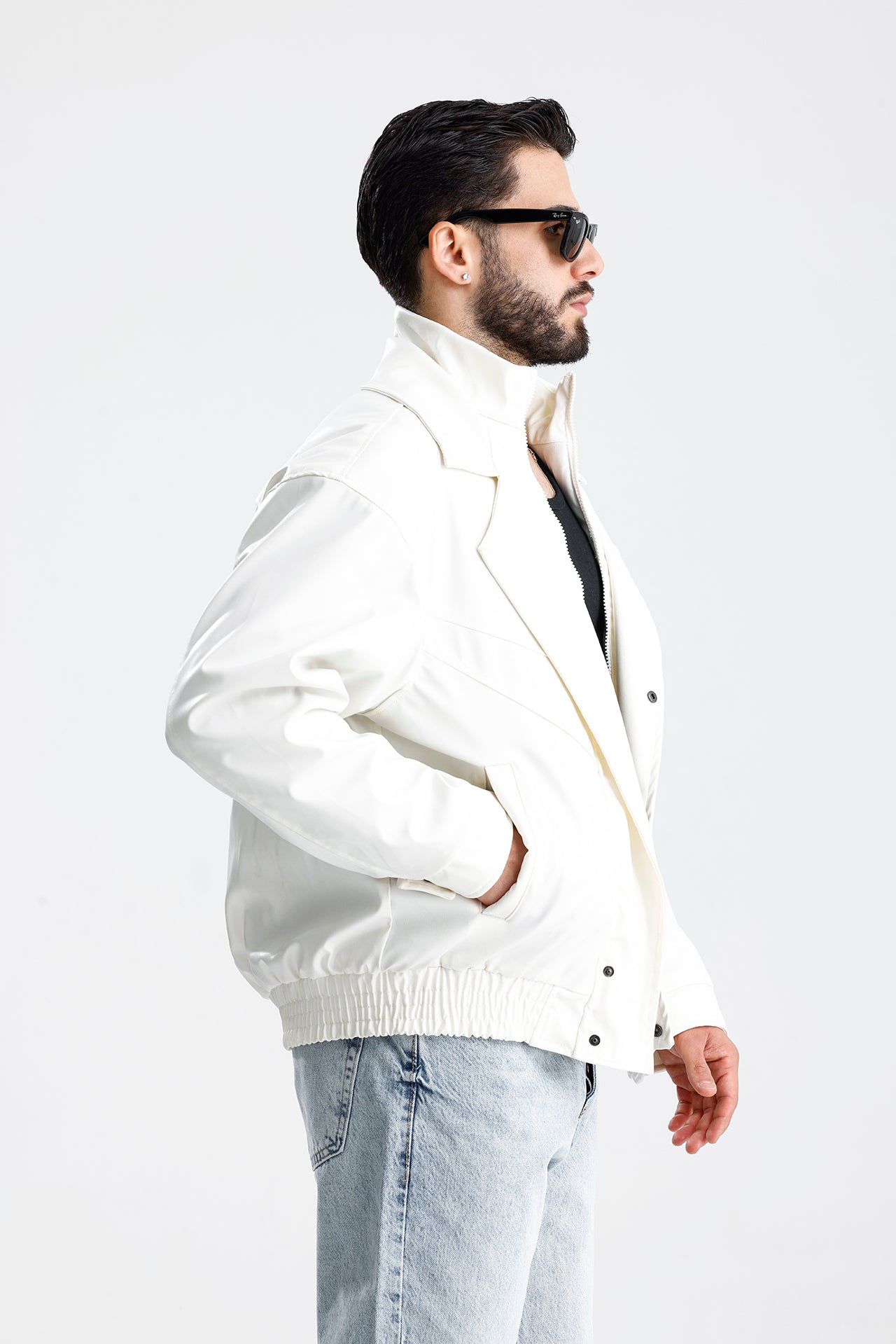 90's Kruvaze Vintage Oversize Bomber Deri Ceket