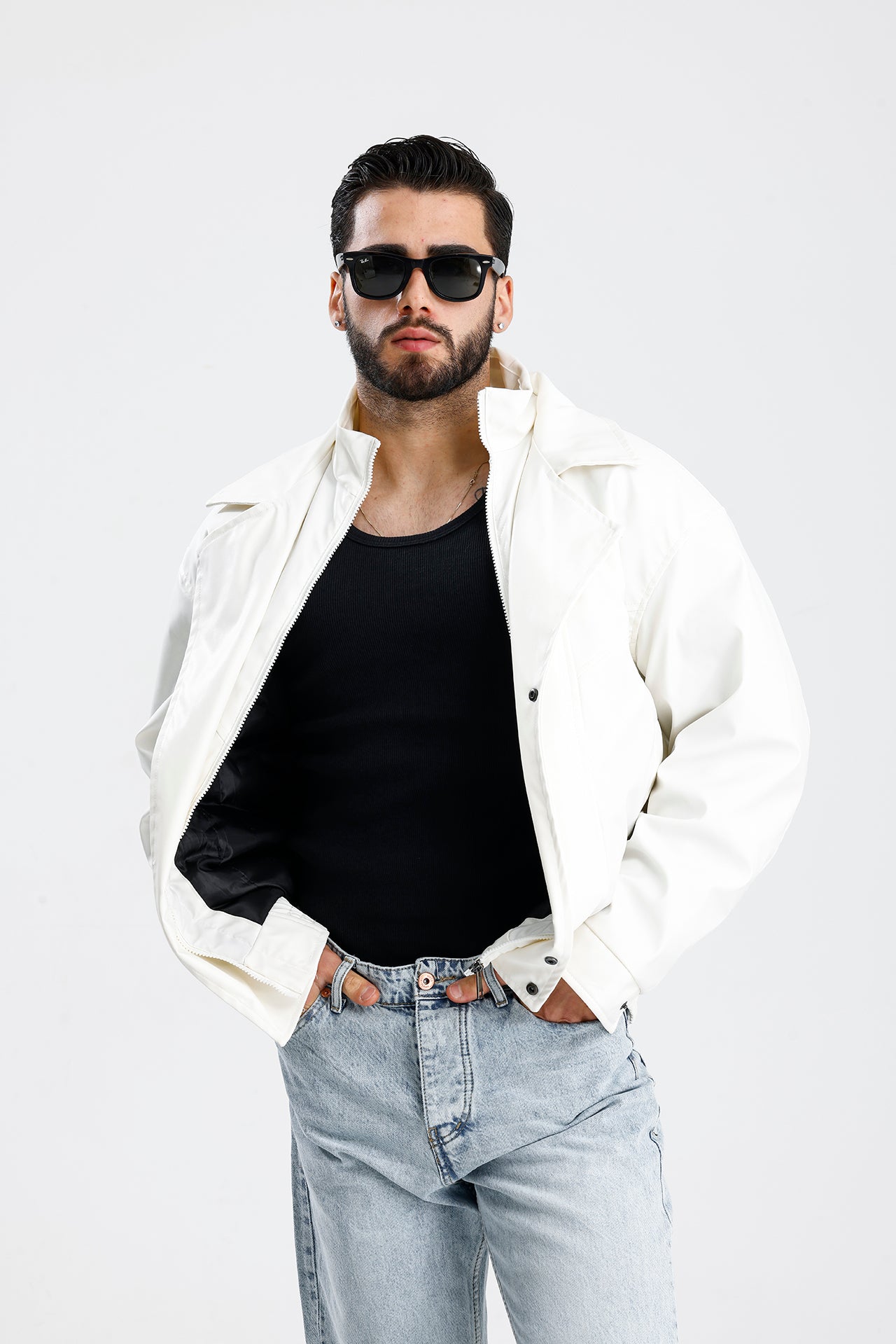 90's Kruvaze Vintage Oversize Bomber Deri Ceket