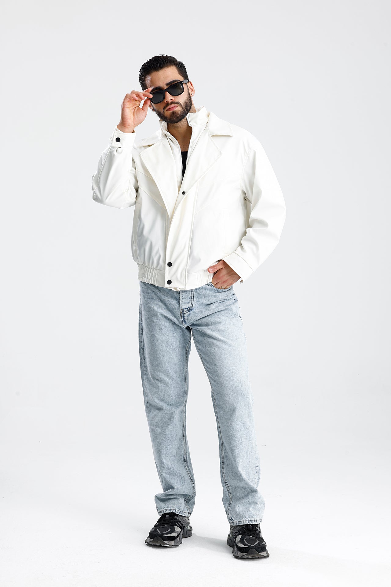 90's Kruvaze Vintage Oversize Bomber Deri Ceket