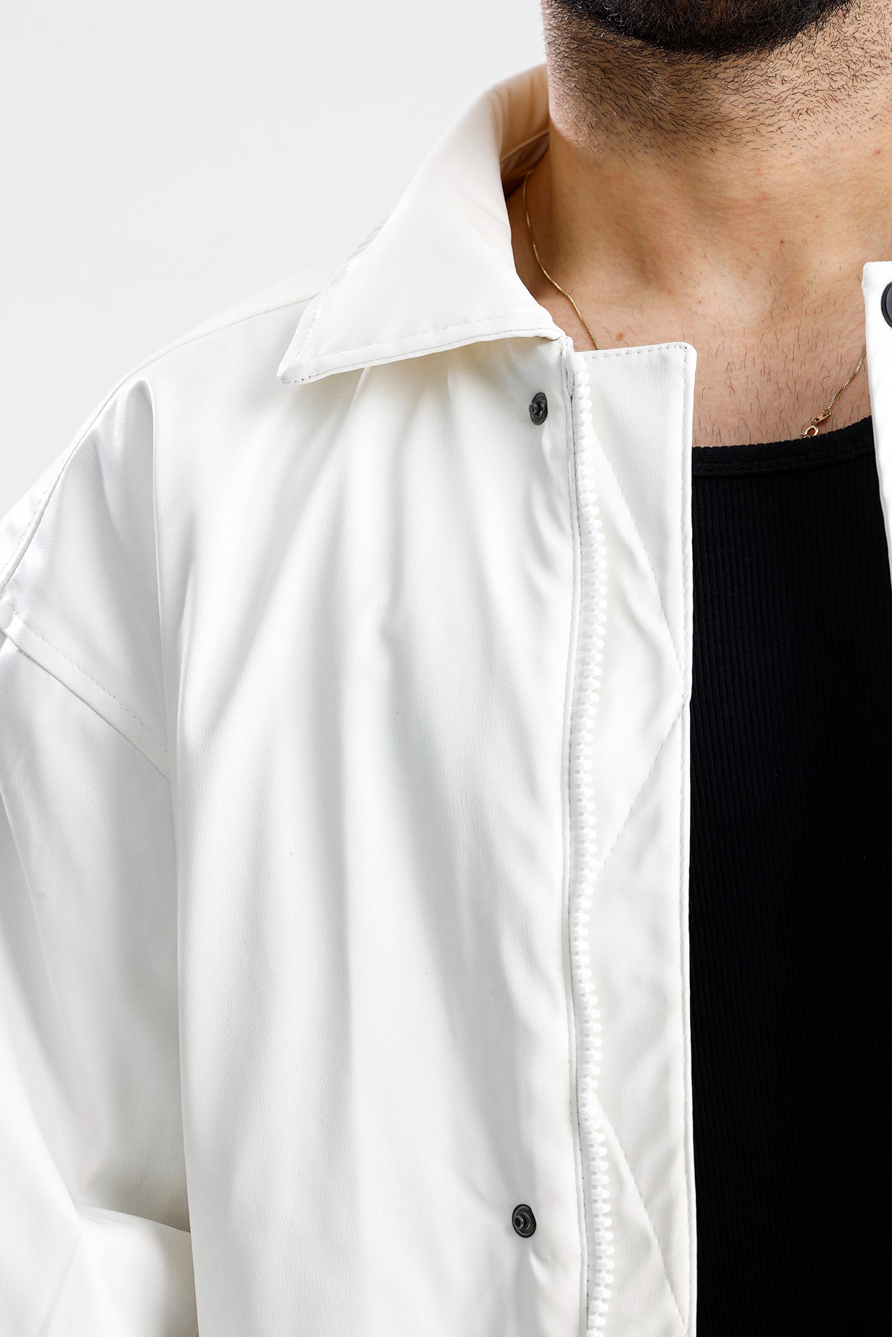 Oversize Bomber Deri Ceket