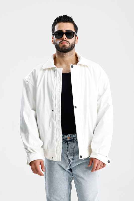 ZR Oversize Bomber Deri Ceket
