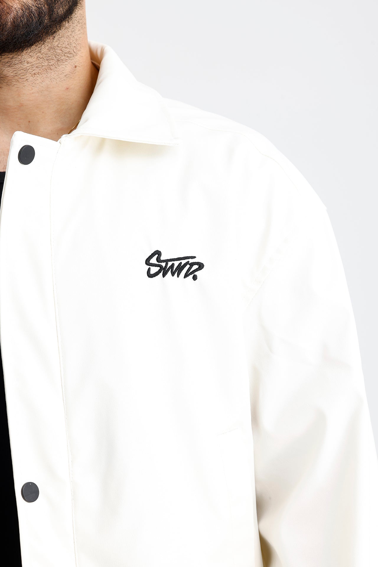 STWD Nakışlı Bomber Deri Ceket