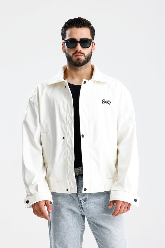 STWD Nakışlı Bomber Deri Ceket