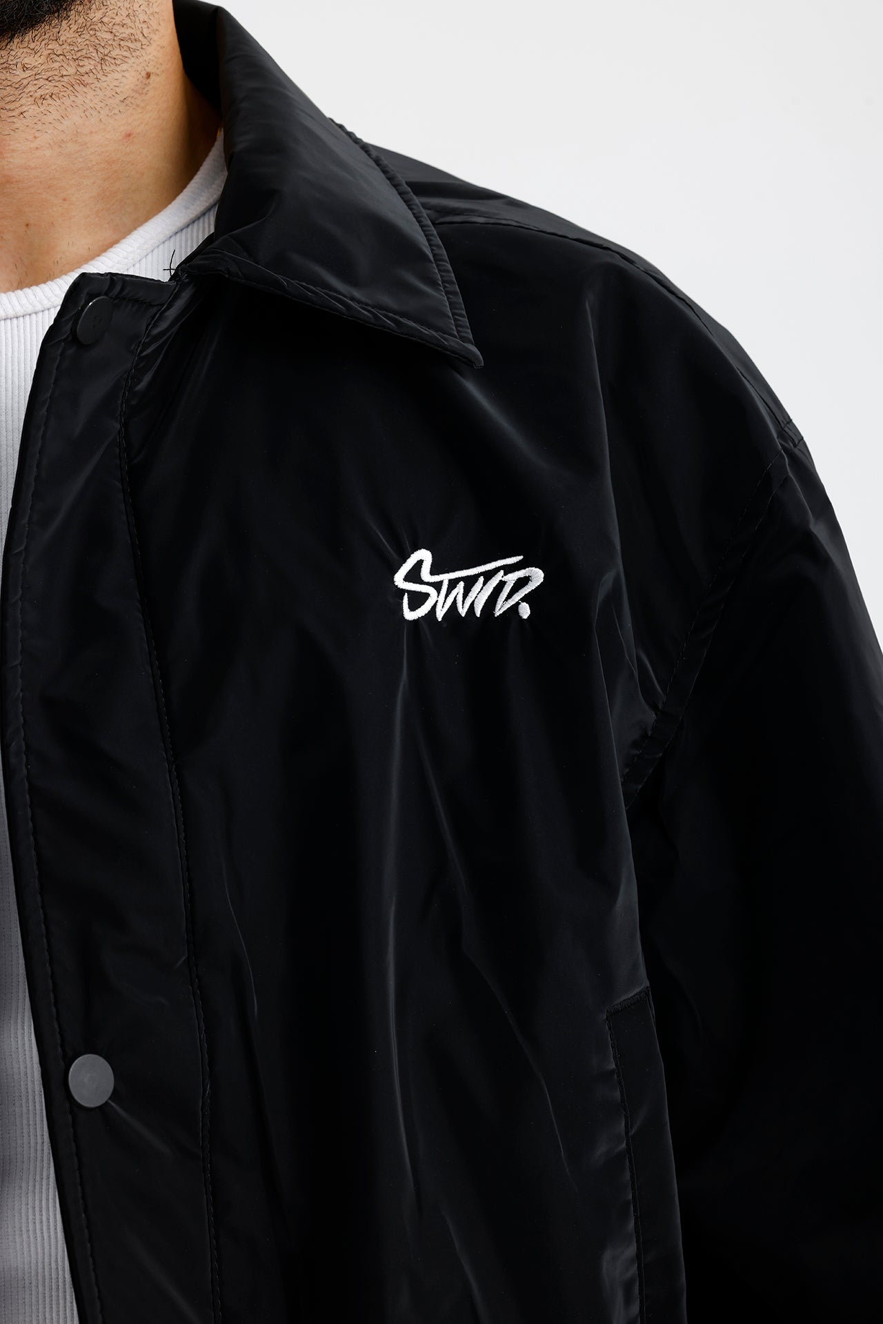 STWD Nakışlı Bomber Deri Ceket