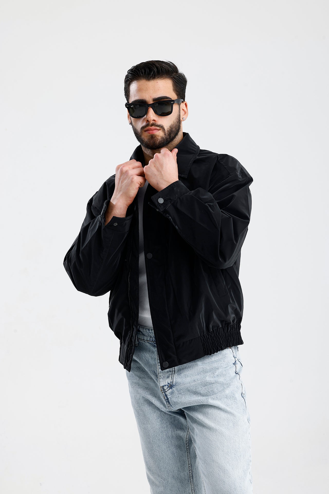 STWD Nakışlı Bomber Deri Ceket