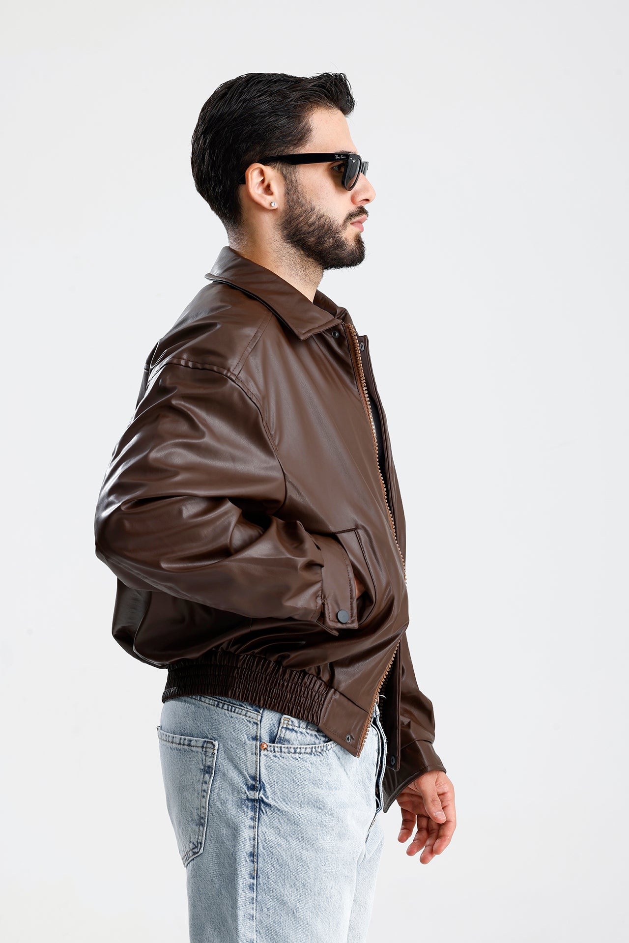 STWD Nakışlı Bomber Deri Ceket