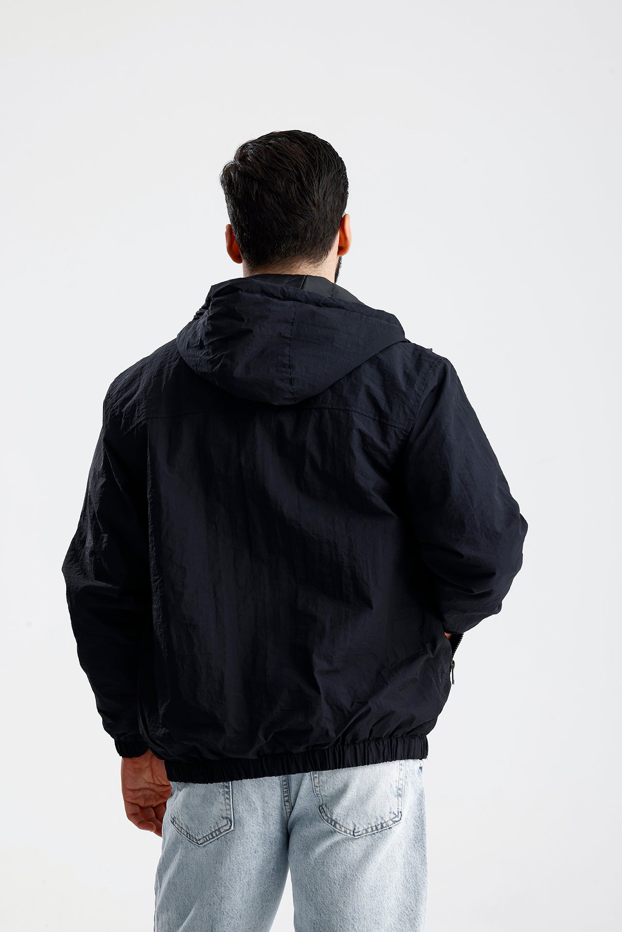 STWD Nakışlı Oversize Yağmurluk Ceket