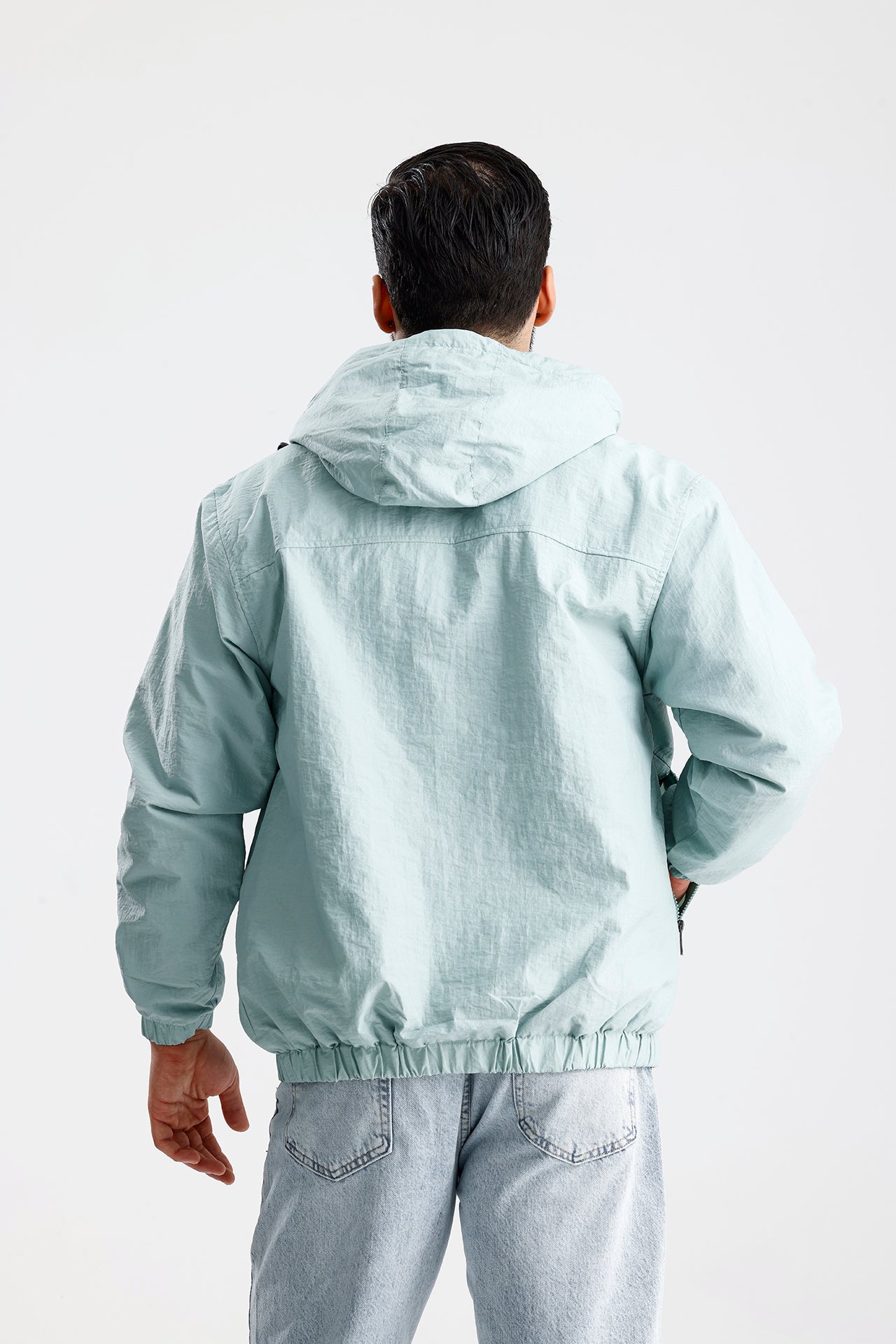 STWD Nakışlı Oversize Yağmurluk Ceket