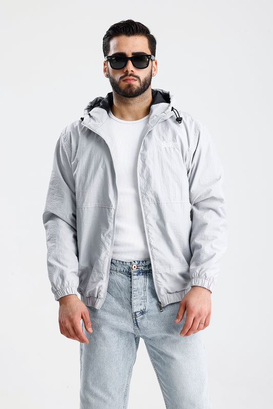 STWD Nakışlı Oversize Yağmurluk Ceket