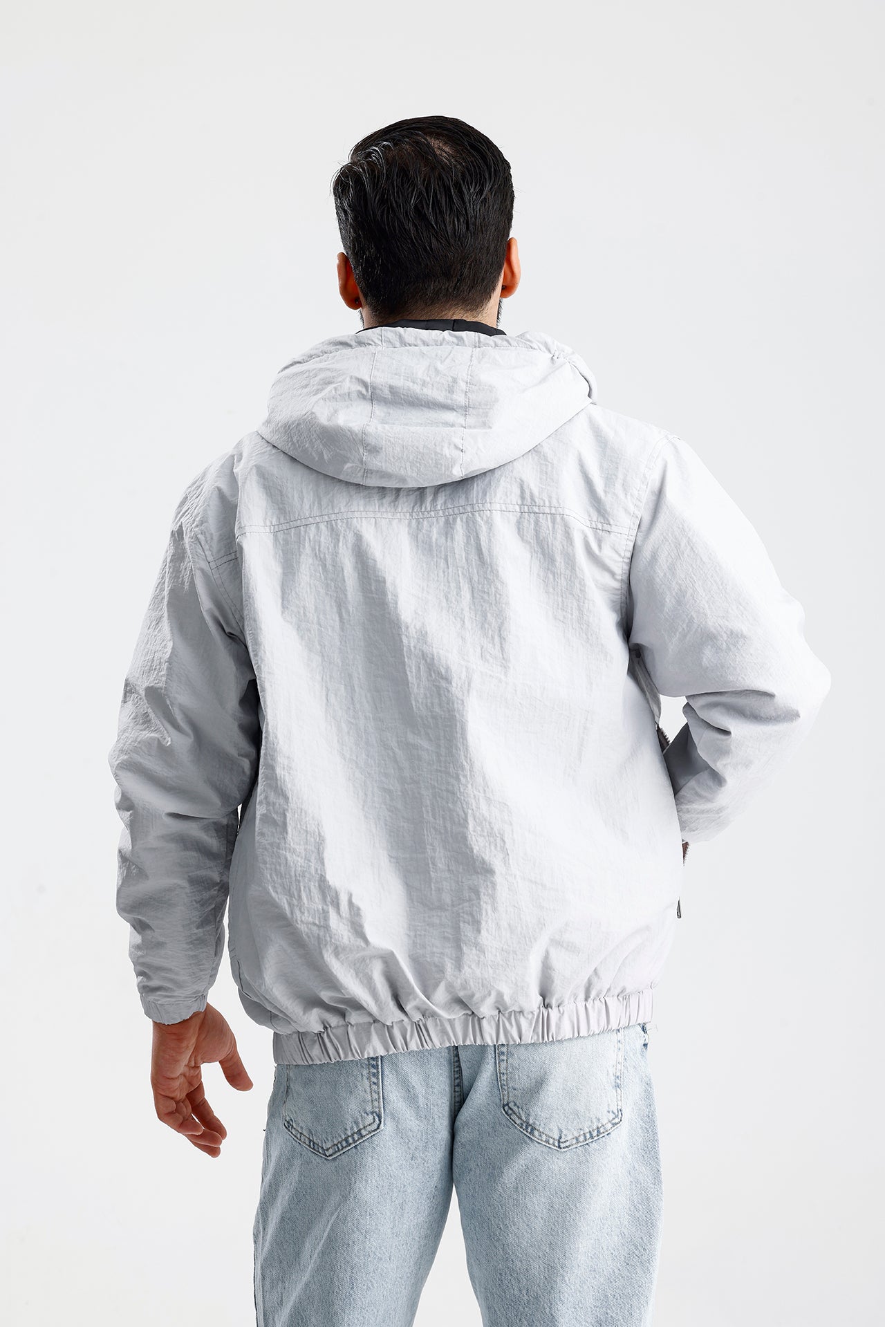 STWD Nakışlı Oversize Yağmurluk Ceket