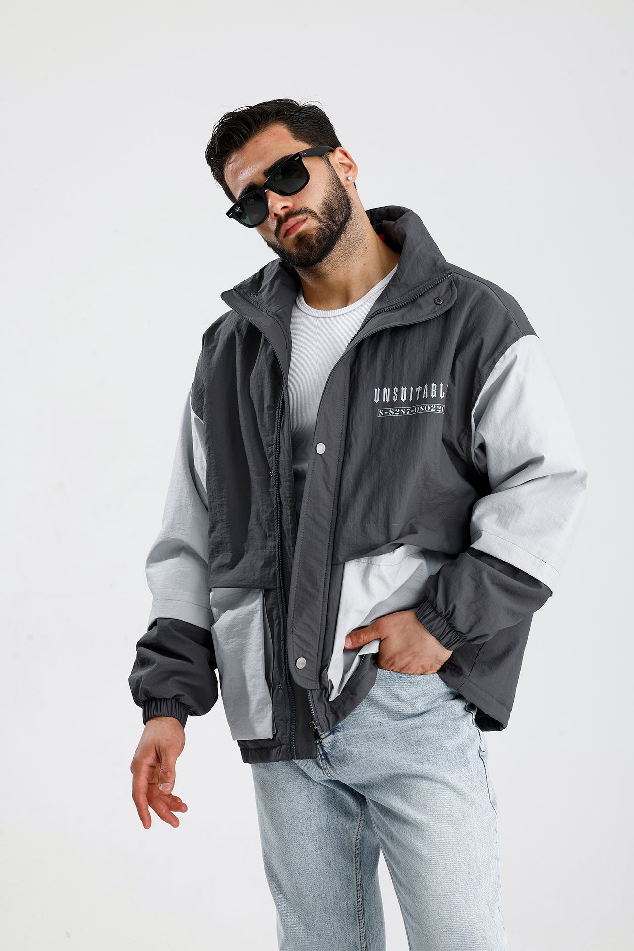 UNSUITABLE Nakışlı Efektli Premium Oversize Ceket