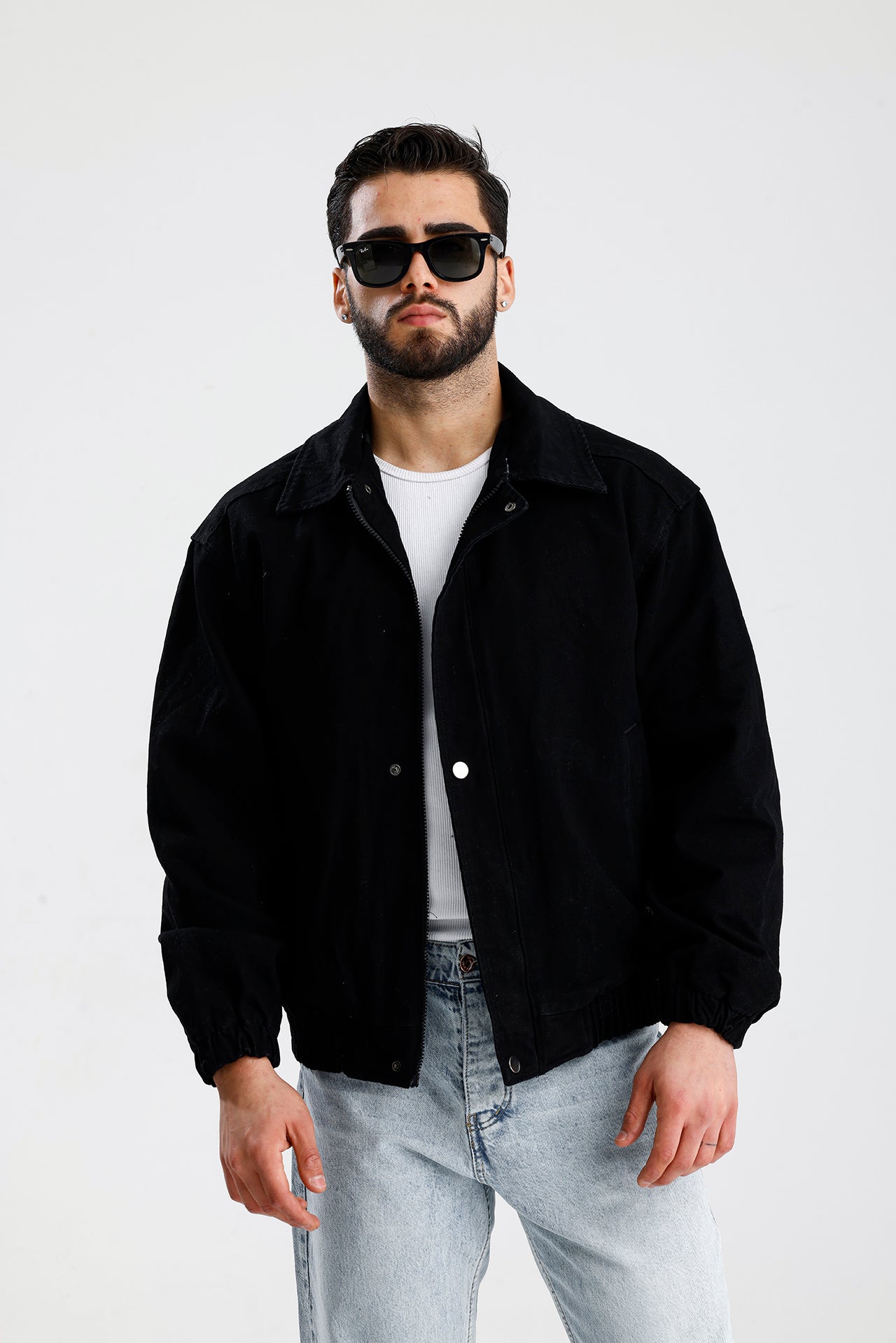 Yıkamalı Premium Bomber Kot Ceket