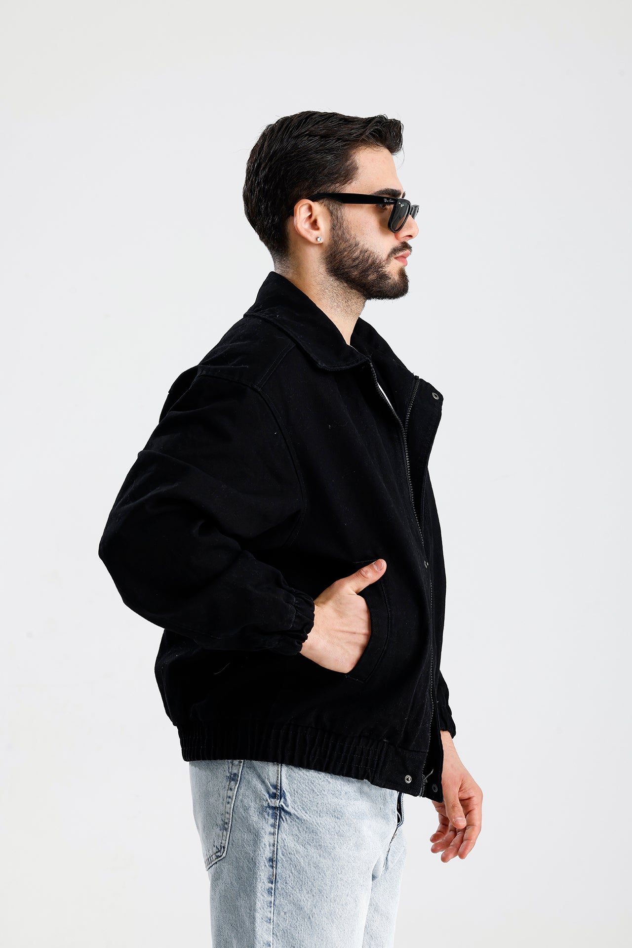 Yıkamalı Premium Bomber Kot Ceket