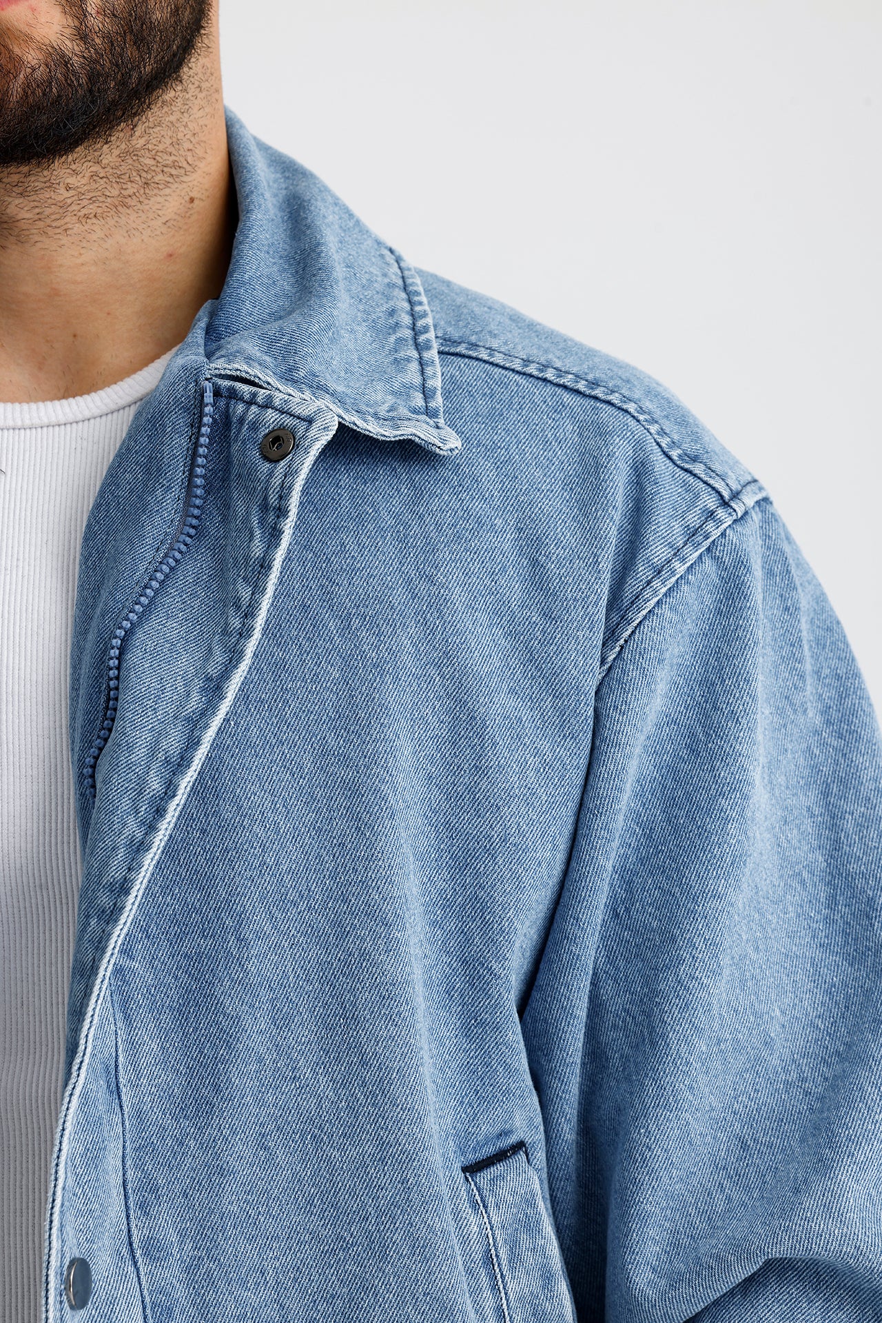 Yıkamalı Premium Bomber Kot Ceket