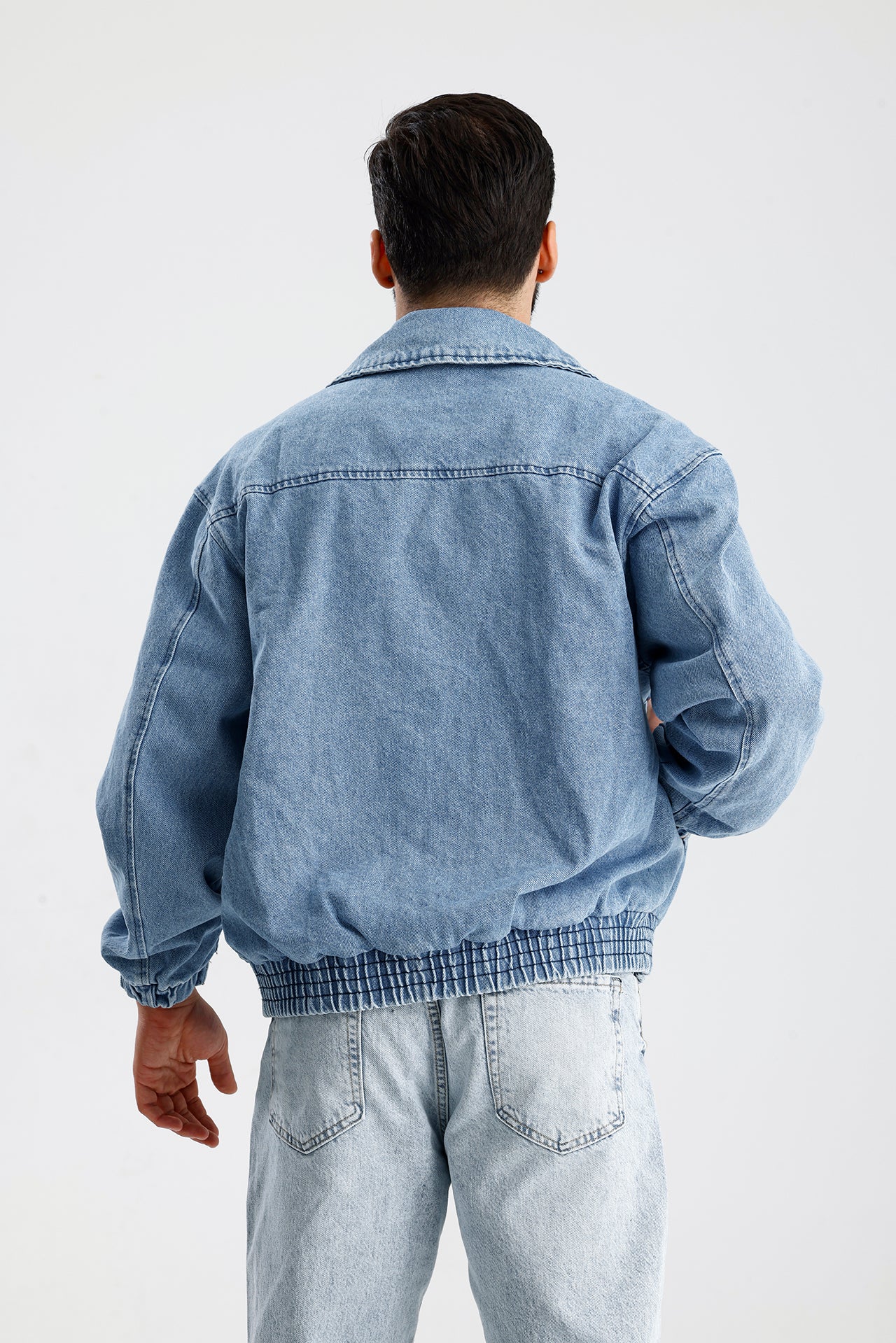 Yıkamalı Premium Bomber Kot Ceket