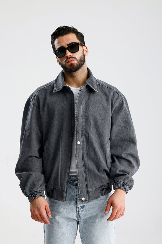 Yıkamalı Premium Bomber Kot Ceket
