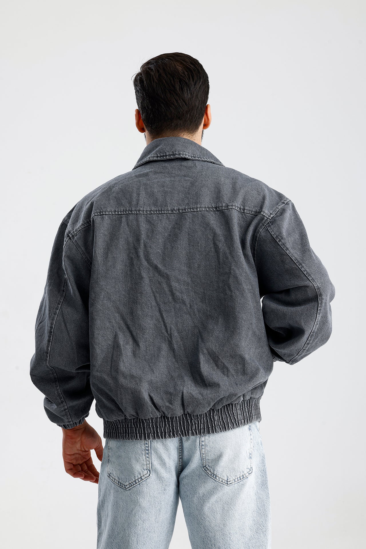 Yıkamalı Premium Bomber Kot Ceket