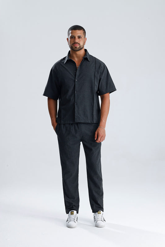 Ön Dikiş Detaylı Kumaş Takım