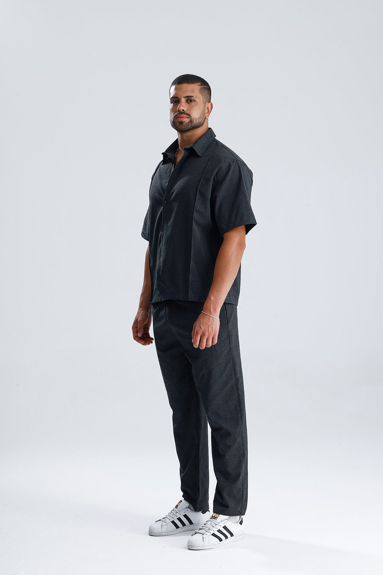 Ön Dikiş Detaylı Kumaş Takım