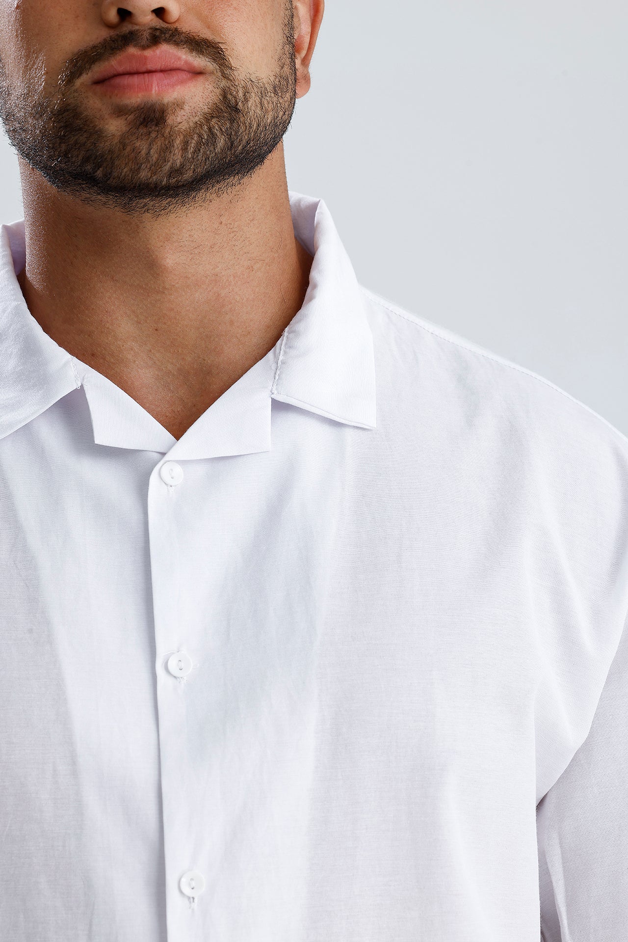 Oversize Fit Kısa Kol Dokulu Gömlek