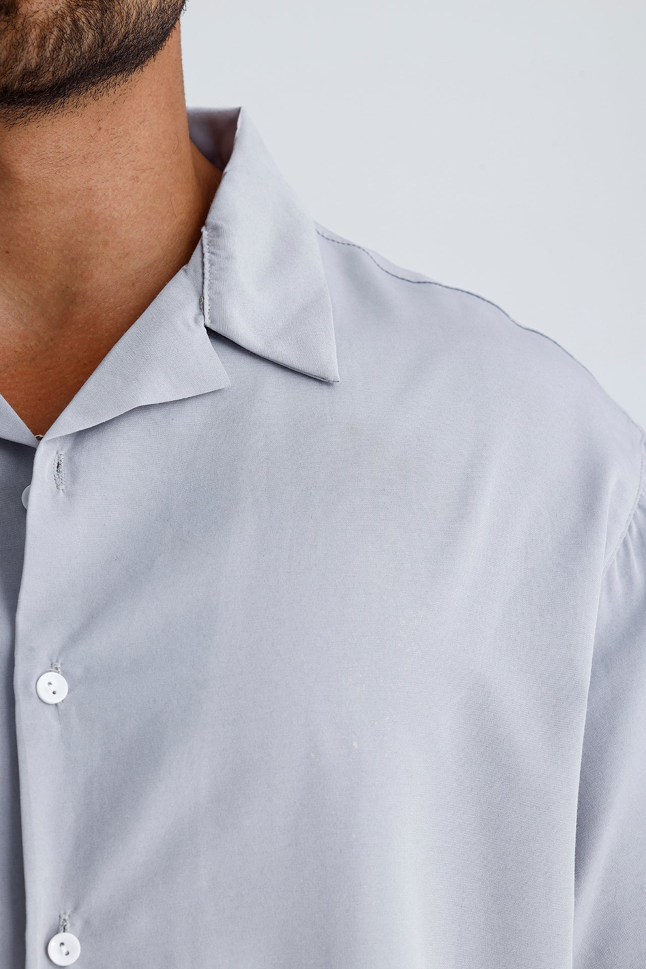 Oversize Fit Kısa Kol Dokulu Gömlek