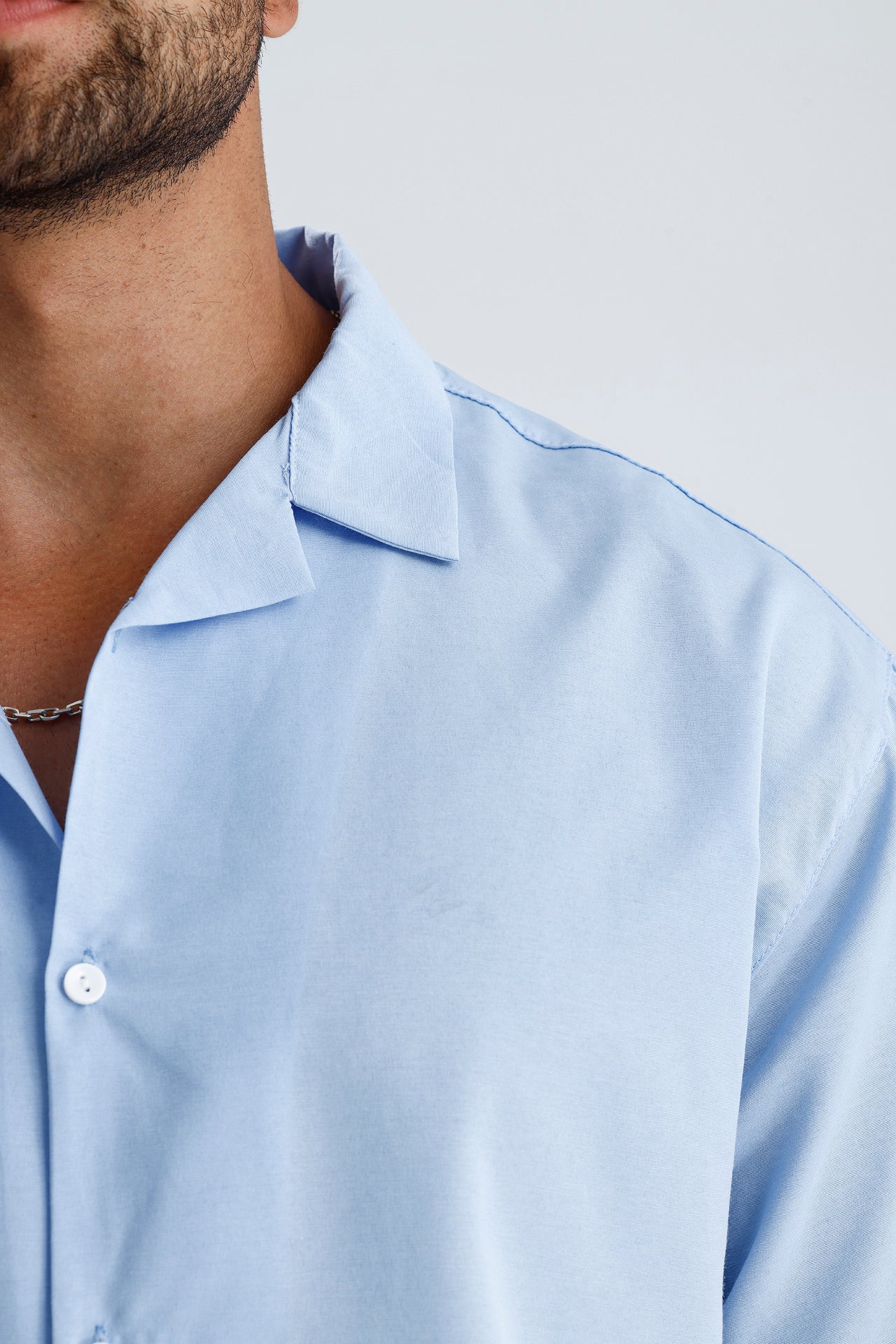 Oversize Fit Kısa Kol Dokulu Gömlek