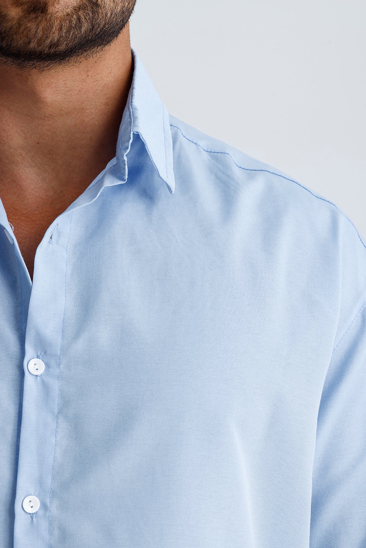 Oversize Fit Dokulu Uzun Kol Gömlek