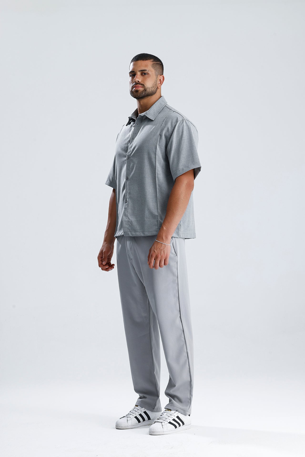 Ön Dikiş Detaylı Kumaş Takım