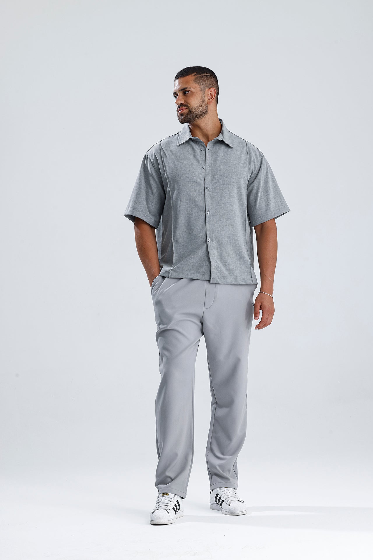 Ön Dikiş Detaylı Kumaş Takım