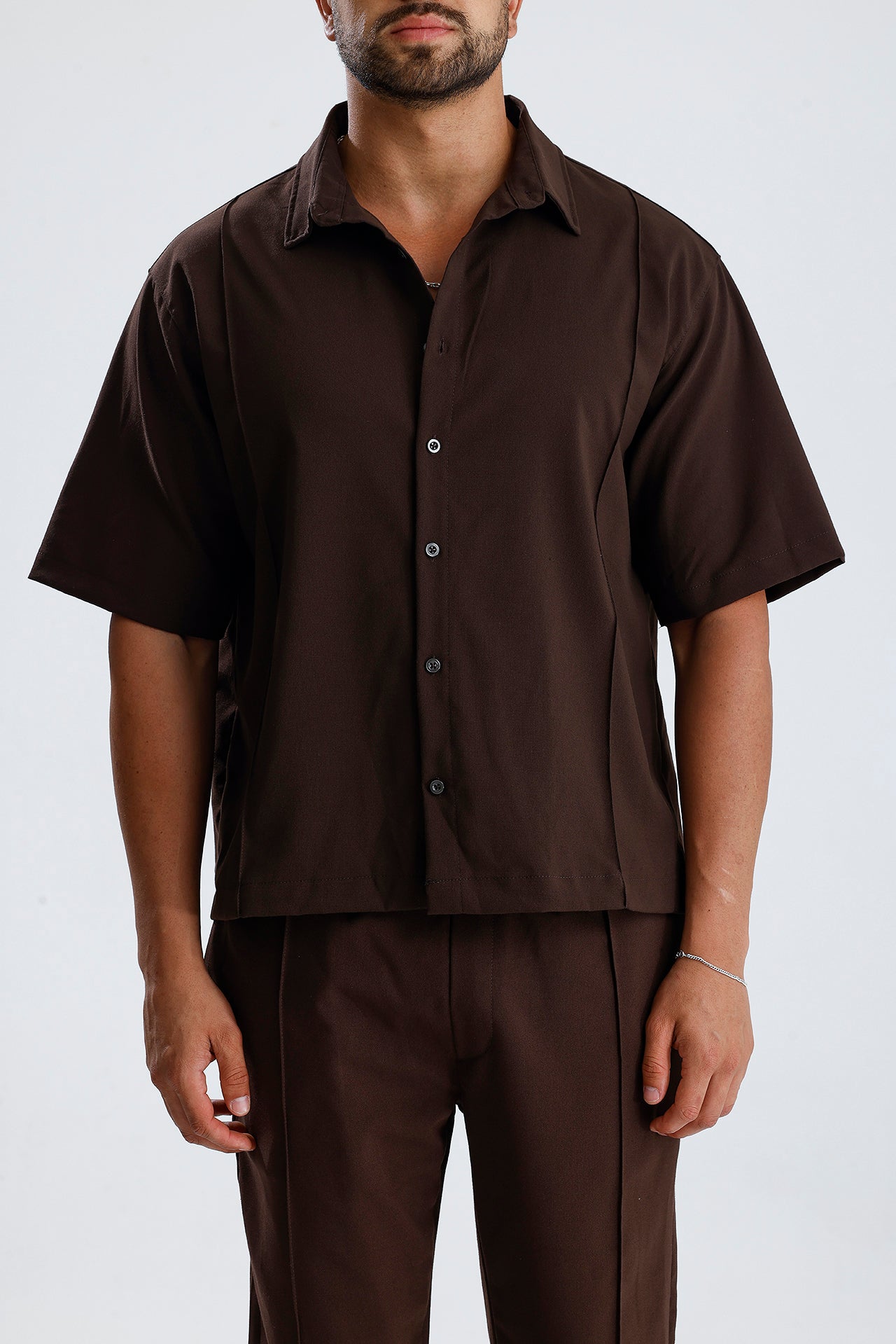 Ön Dikiş Detaylı Kumaş Takım