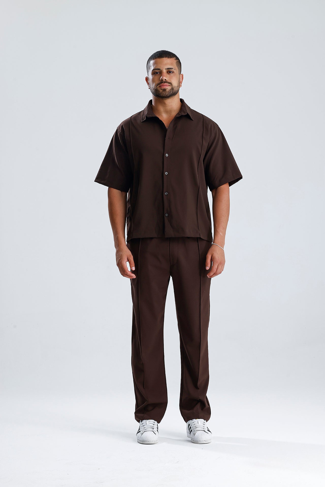 Ön Dikiş Detaylı Kumaş Takım