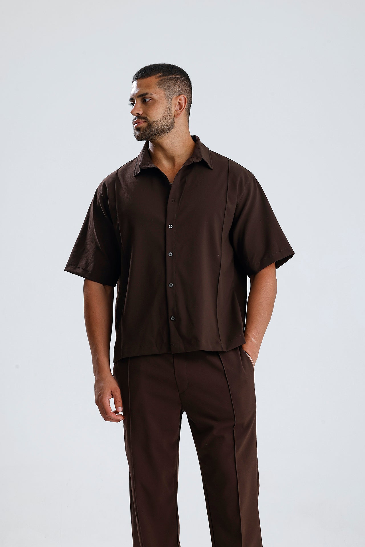 Ön Dikiş Detaylı Kumaş Takım